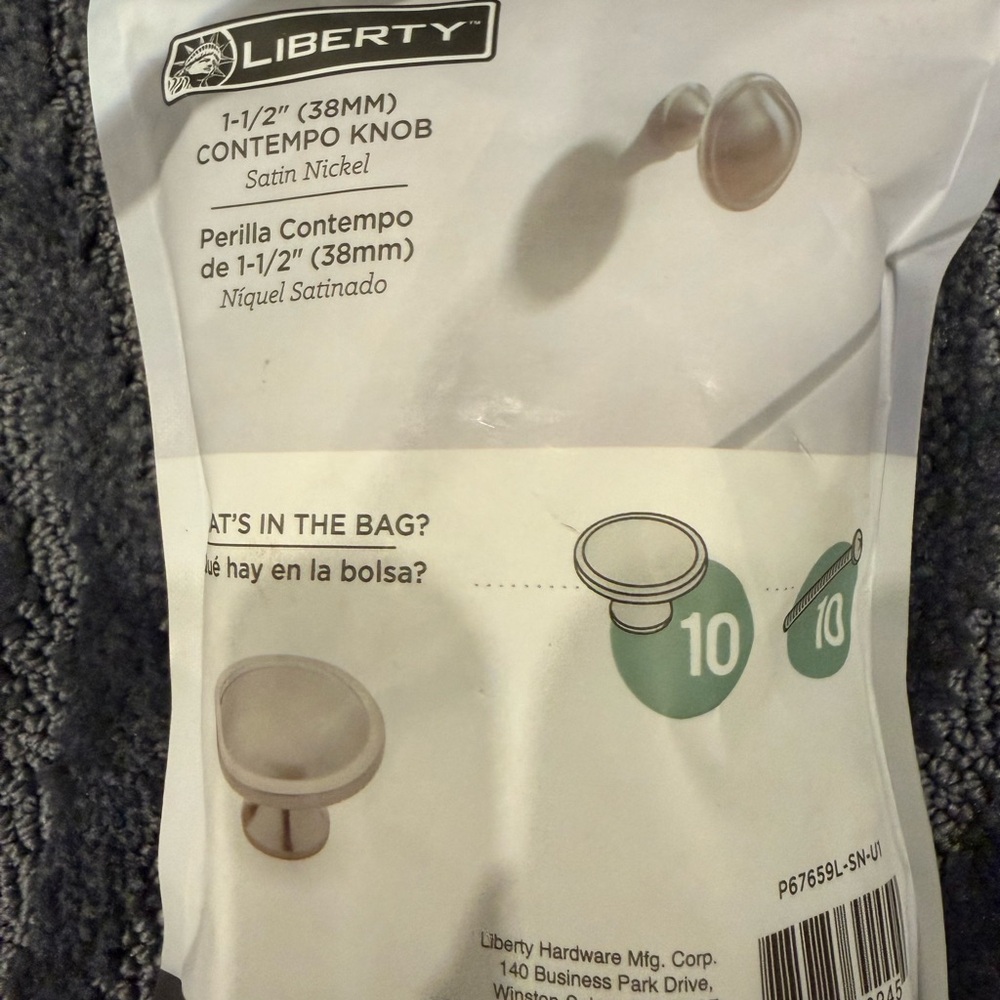 NEW Liberty round cabinet knobs - Picture 2 of 2
